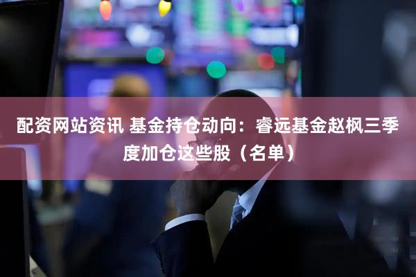 配资网站资讯 基金持仓动向：睿远基金赵枫三季度加仓这些股（名单）